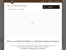 Tablet Screenshot of invitationscadeaux.leshotelsparticuliers.com